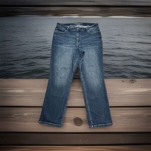 Maurices M Jeans Curvy High Rise Straight Plus 20W (39x31) Blue Stretch Womens